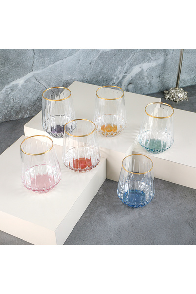 Aryıldız Fiona 6-Piece Water Glass Gold 300 ml