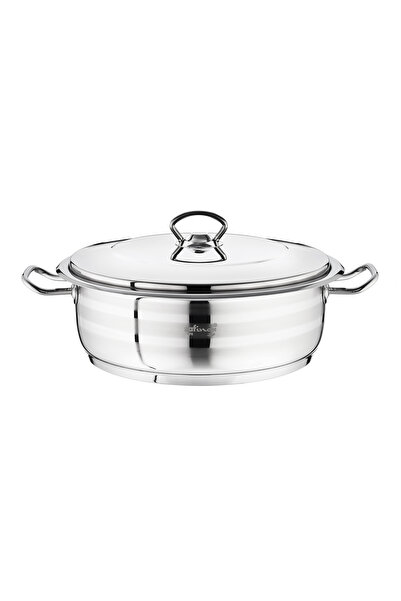 SAFINOX Flavia Çelik Kısa Tencere 28x9 cm-5.5 Litre