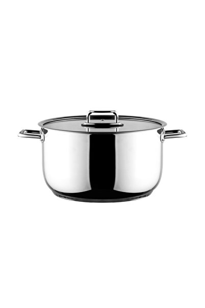Aryıldız Colombus Metal Handle Glass Lid Deep Pot - 30 cm