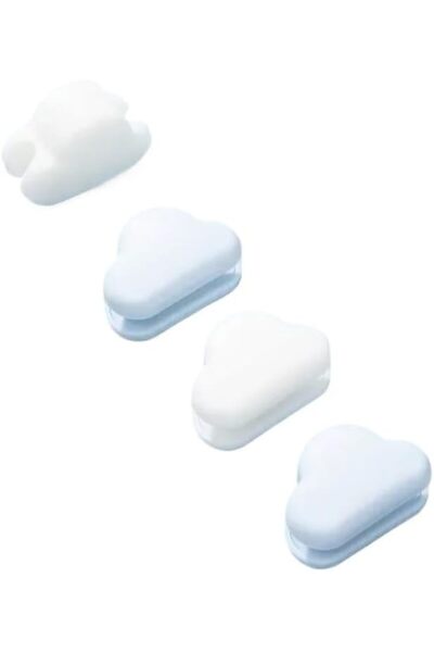 Arabest 4pcs Cute Cloud Toothbrush Holder,Self-Adhesive Multifunctional Stora...