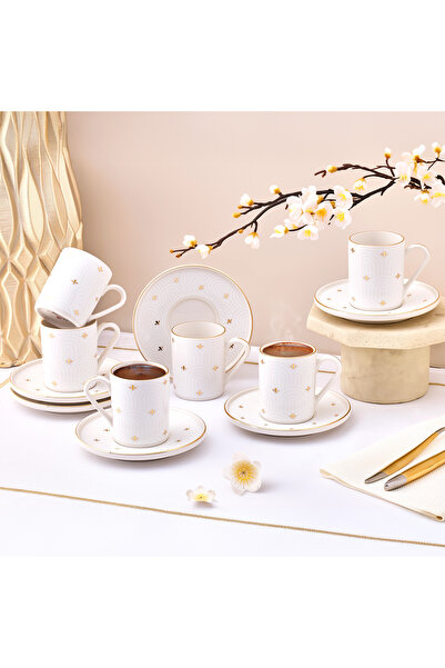 Aryıldız Aure 12 Parça 6 Kişilik Kahve Fincan Takımı 90 ml