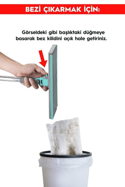 SMARTER Yeni Şip Şak Mop Otomatik El Değmeden Tüm Bezlerle Uyumlu Temizlik Seti Paspas