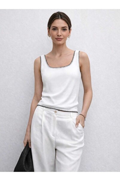 REWCO Shepherd's Stitched Strap Crop Tank Top