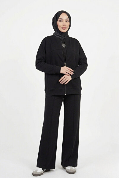 Thiff Hijab Oversize Modal Set with Front Zipper