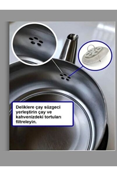 CİYESKA Demlik Içi Sök Tak Çay Süzgeci – Paslanmaz Çelik, Dayanıklı Yapı