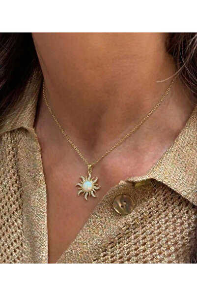 AccessoriesCınCık 316L Anti-Tarnish Steel Necklace Sun Stainless Women's Neck...