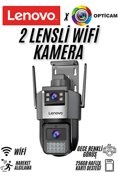 LENOVO x Opticam X9T Smart Adaptörlü Wifi Kamera 256gb hafıza kartı desteği 3...