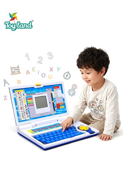 TOY LAND لعبة كمبيوتر محمول تعليمية للأطفال لتعلم اللغة الإنجليزية مع تحكم با...