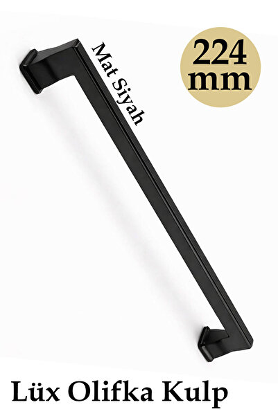 Badem10 LÜX OLİFKA Μαύρη ματ λαβή συρταριού 224 χιλ. Κορυφαίας ποιότητας Μοντ...