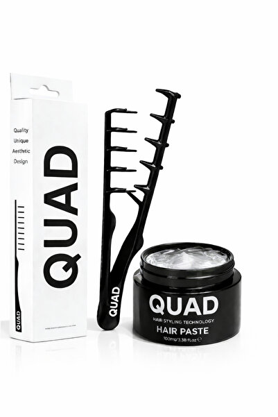 QUAD Q2S Parlak Saç Pastası Seti 100 ml + Mucizevi Tarak – Güçlü Tutuş, Doğal Hacim, Unisex