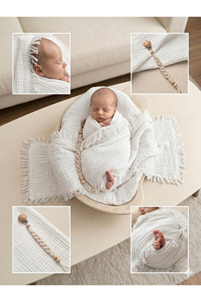 Babito Baby Baby-Child 100% Cotton Soft 4-Layer Tasseled Muslin Baby Blanket ...