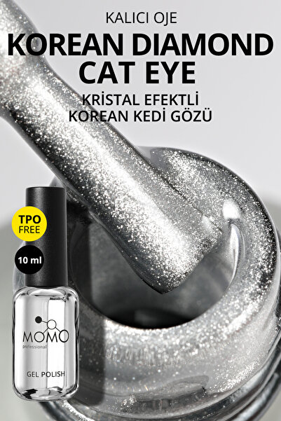 MOMO professional Korean Diamond Cat Eye Gel Polish, Kristal Efektli Manyetik...