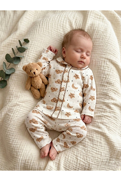 ruhaay Hediyelik Bebek Yenidogan Çocuk Pamuklu Oya'li Alt Üst Takım