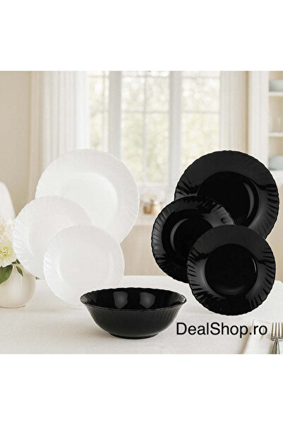 dealshopromania Σετ τραπεζιού 19 τεμαχίων από οπάλιο ανθεκτικό στη θερμότητα,...