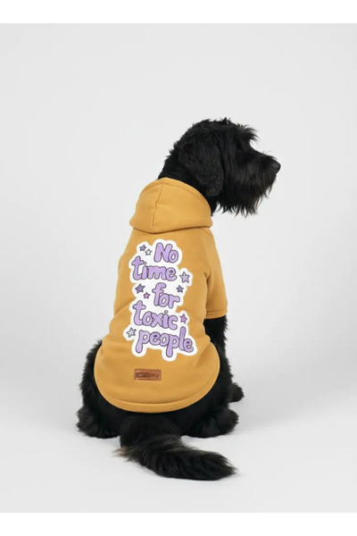 MPZ Pets Cat and Dog Outfit & Gown - Yellow Hoodie Toxic People
