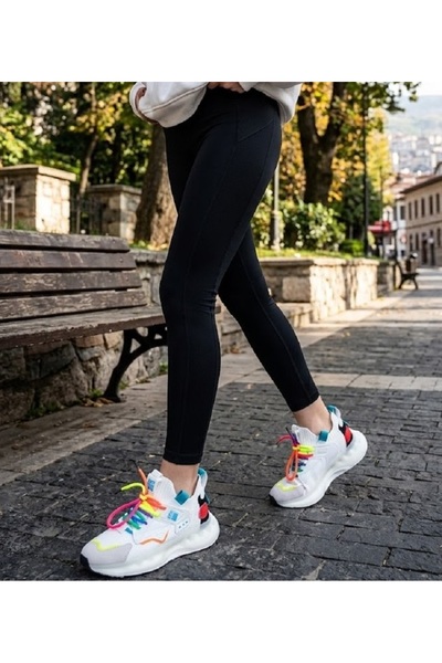 Guja 25Y433 Γυναικεία λευκά πλεκτά παπούτσια Unisex Σχεδιασμός Χοντρή σόλα με...