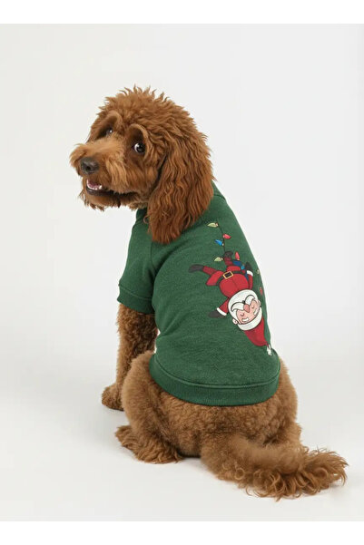 MPZ Pets Green Sweatshirt Reverse Christmas - Cat and Dog Clothing & Dress