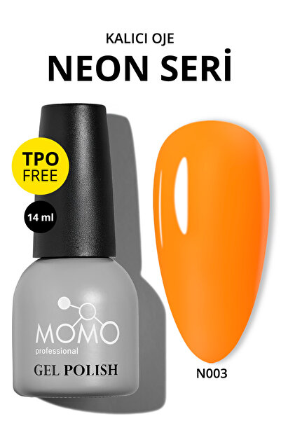 MOMO professional Kalıcı Oje N003, Neon Turuncu, 14 ml