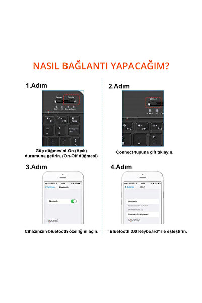 MAXGO 3159 Kablosuz Bluetooth Klavye Mouse Set Şarjlı Tablet-Telefon-ipad ile Uyumlu Türkçe Siyah