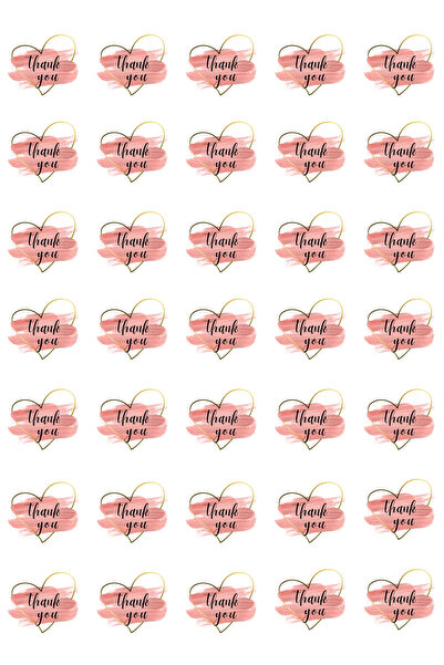 Bimotif Αυτοκόλλητα 350 τεμαχίων ειδικά για συσκευασία, Ευχαριστώ