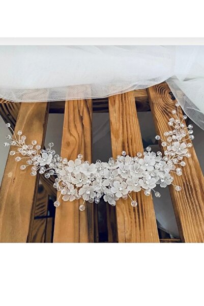 Merio tasarım Floral Bride Crown - Αξεσουάρ μαλλιών (για υπόσχεση, αρραβώνα, ...
