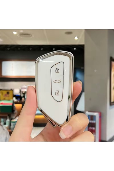 emii auto spare parts Θήκη κλειδιού Volkswagen Golf Passat Caddy Συμβατή Λευκ...