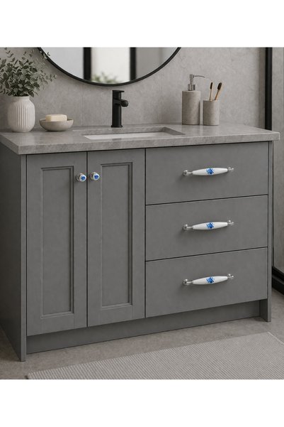 Porcellana Perla (16cm) - Porcelain Door Cabinet Drawer Kitchen Bathroom Furniture Handle Wardrobe Handle-Ruby160Mm