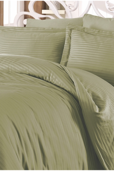 NazeninHome Ριγέ σατέν |   Γιολλού Σατέν |   Σετ Παπλωματοθήκης Τύπου Ξενοδοχ...