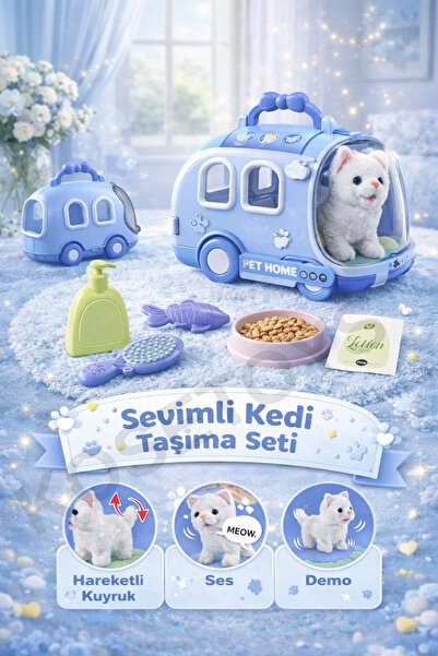 kosetoys Taşıma Çantalı Yürüyen miyavlayan kedi