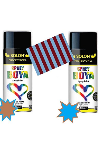 solon Taraftar Seti Sprey Boya, Koyu Kahve-Mavi 400 ml
