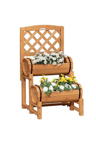 Mercaton Jardinieră decorativă cu spalier pentru plante cățărătoare, din lemn...