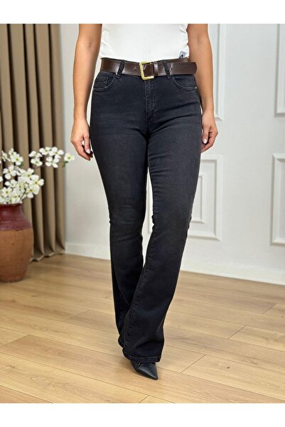 Coşkun GİYİM Γυναικείο Ισπανικό Τζιν Παντελόνι Skinny ANTHRACITE 867-03