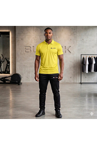 ByFourMan Σετ αθλητικής φόρμας Polo Yaka BLACK με στάμπα, 2 τεμαχίων, για άνδ...