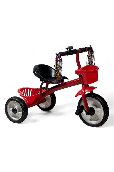 ALBADER Children's Tricycle Fixed Wheel Balance Bike with Front and Rear Bask...