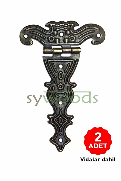 sywoods Büyük Tek Kuyruk Menteşe 2 Adet Antik