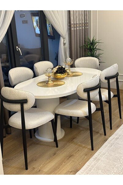 Furnia Bohem masa takımı 6 sandalyeli