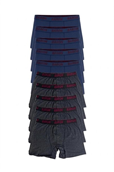 MODA YILDIZ 10 Τεμάχια Οικονομικό Μποξεράκι Lycra Μπλε Λουλακί -smoked -my001