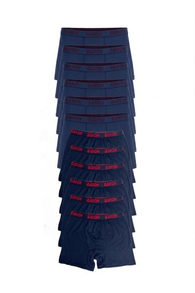 MODA YILDIZ 12 Τεμάχια Οικονομικά Σορτς Μπόξερ από Λύκρα σε Μπλε Ίντιγκο - my001