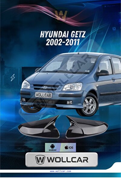 Genel Markalar Hyundaı Getz 2002-2011 Batman Yarasa Ayna Kapağı Pıano Black