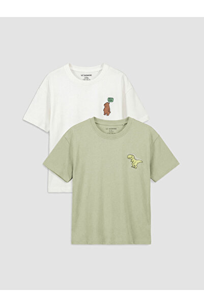 LC Waikiki Lcw Kidsekru Crew Neck Boys' T-Shirt 2-Pack