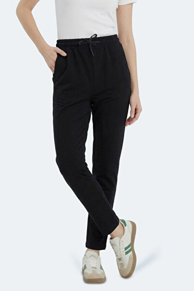 Slazenger Γυναικεία μαύρα φούτερ παντελόνια VETA με τσέπες