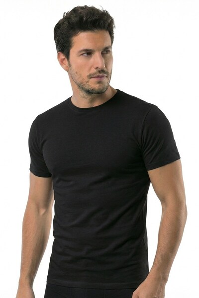 Öts Ανδρικό μπλουζάκι με κλειστό γιακά με μισό μανίκι (100% βαμβάκι)