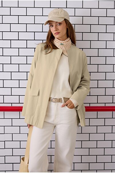 HEQA Kanvas Bomber Ceket Kemik