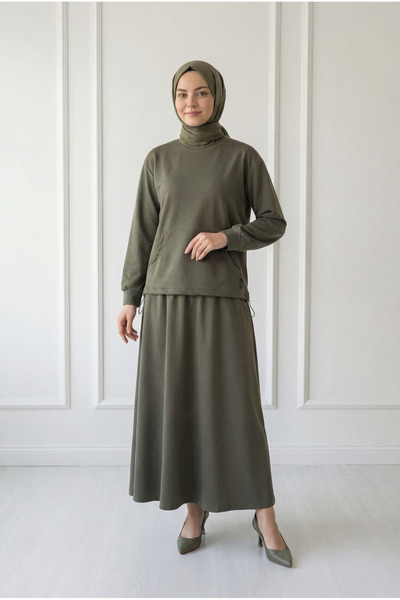 BENAHOLL Σετ τουνίκ με τσέπες και φούστα με στριφτό σχήμα Dariana Kangru-NL67...