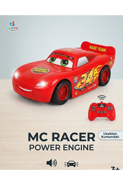 Can Ali Toys SÜRTMELİ ARABA CNL-1914A ŞİMŞEK MQUEEN MC RACER POWER ENGİNE IŞI...