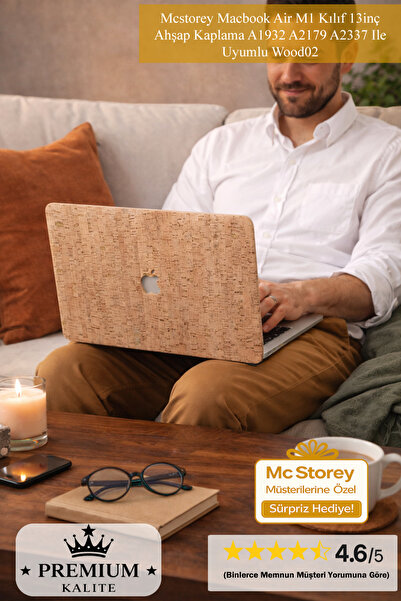 Mcstorey Macbook Air M1 Kılıf 13inç Ahşap Kaplama A1932 A2179 A2337 Ile Uyuml...