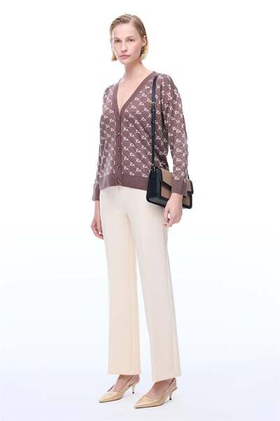 Perspective Morningstar Slim Fit Long Light Beige Trousers