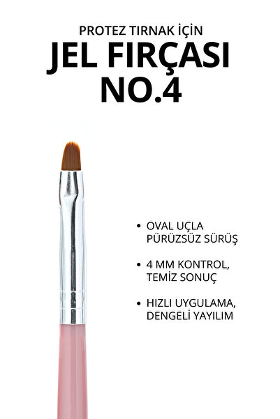 MOMO professional Protez Tırnak İçin Jel Fırçası No.4