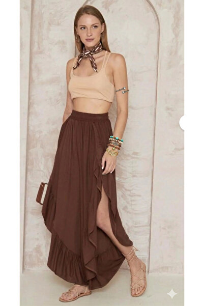 Pasaklı Giyim Γυναικεία αυθεντική ελαστική μέση άνοιγμα Casual φούστα σαλβάρι...