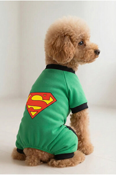 MPZ Pets Cat and Dog Outfit & Dress - Mint 4 Leg Jumpsuit Superman